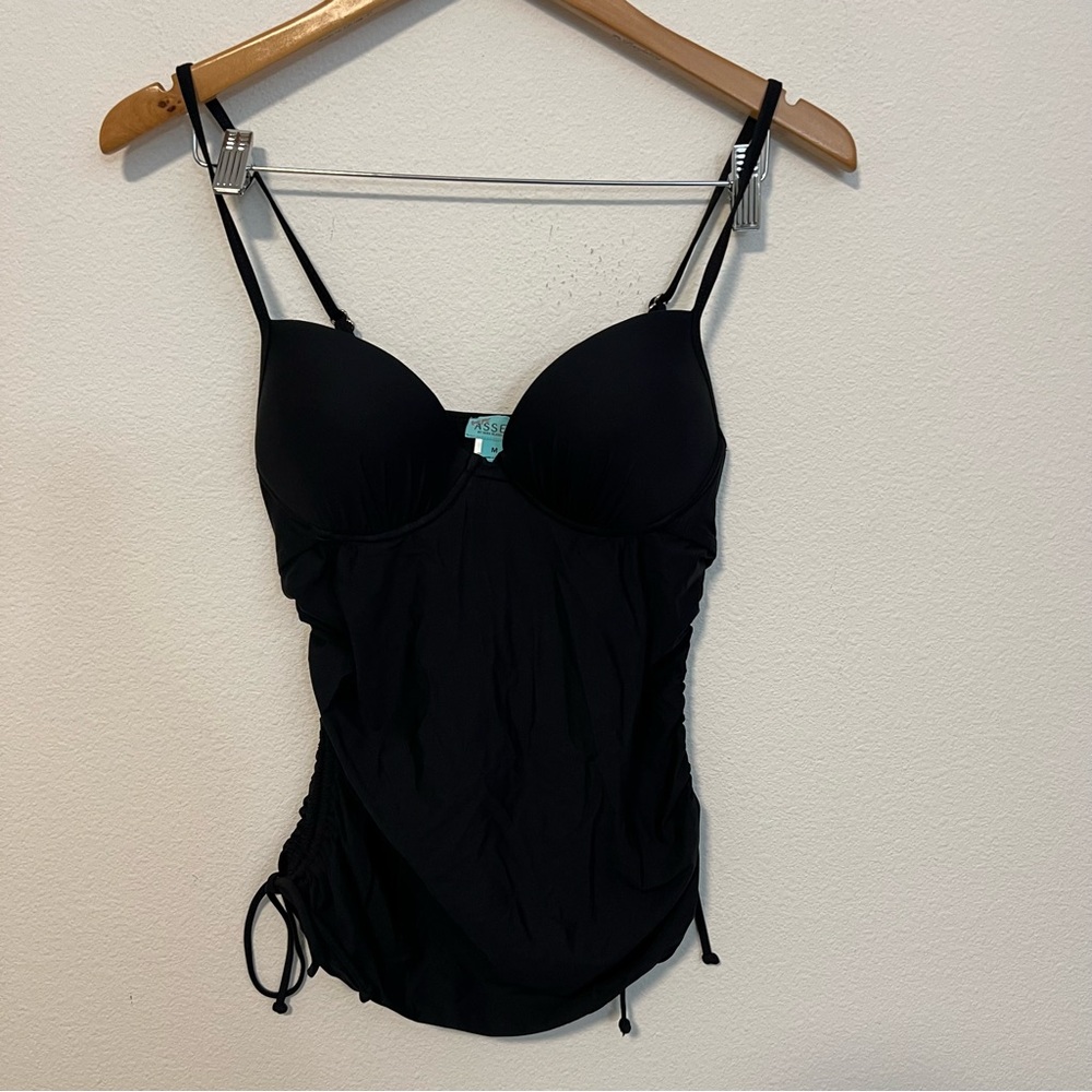 Spanx Assets Shape Ware Bathing Swim Suit Top Sz Med Like New